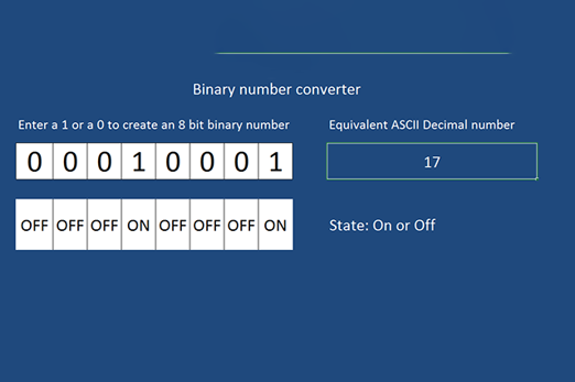 Creating my own spreadsheet to convert binary to decimalImage