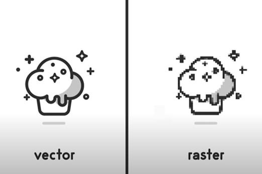 What are vector and raster graphics?Image