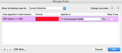Image is of the Manage Rules window