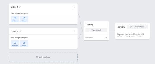 Teachable Machine Application screenshot