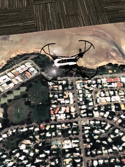 Aerial shot of drone