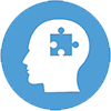 Limited abstract thinking skills icon