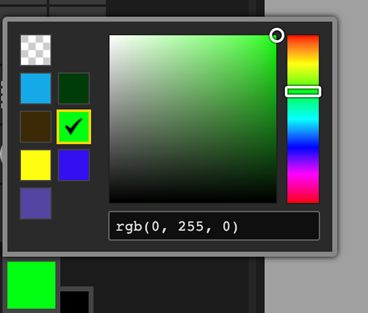 selecting colours and RGB values