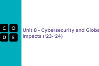 Cybersecurity And Global Impacts Course Unit Thumbnail