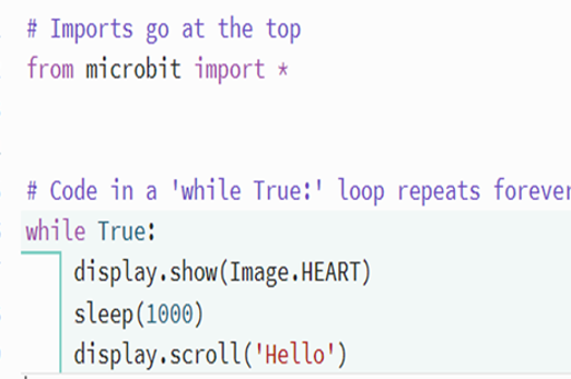micro:bit Python editorImage