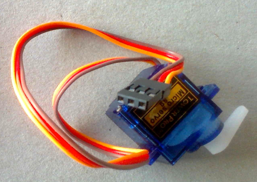 Servo motor with arm attached